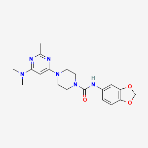 N-1,3-benzodioxol-5-yl-4-[6-(dimethylamino)-2-methyl-4-pyrimidinyl]-1-piperazinecarboxamide