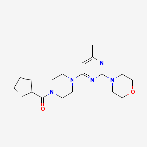 4-{4-[4-(cyclopentylcarbonyl)-1-piperazinyl]-6-methyl-2-pyrimidinyl}morpholine