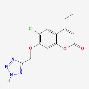 6-chloro-4-ethyl-7-(1H-tetrazol-5-ylmethoxy)-2H-chromen-2-one