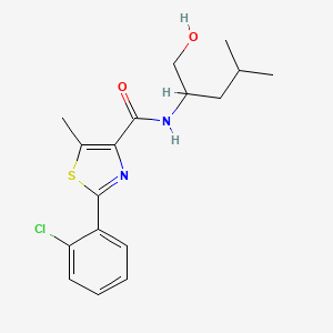 2-(2-chlorophenyl)-N-[1-(hydroxymethyl)-3-methylbutyl]-5-methyl-1,3-thiazole-4-carboxamide