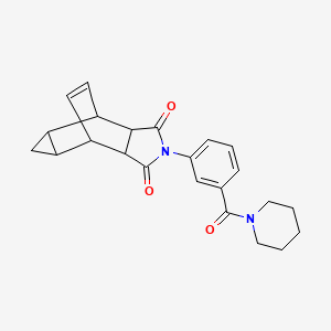 molecular formula C23H24N2O3 B4499015 2-[3-(piperidin-1-ylcarbonyl)phenyl]hexahydro-4,6-ethenocyclopropa[f]isoindole-1,3(2H,3aH)-dione 