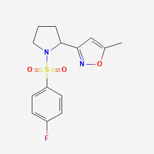 3-{1-[(4-fluorophenyl)sulfonyl]-2-pyrrolidinyl}-5-methylisoxazole