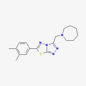 3-(Azepan-1-ylmethyl)-6-(3,4-dimethylphenyl)[1,2,4]triazolo[3,4-b][1,3,4]thiadiazole