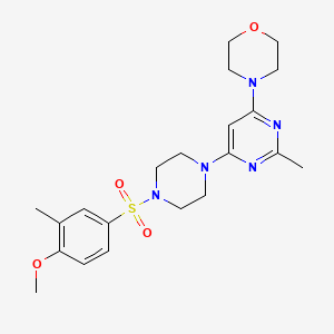 4-{6-[4-(4-Methoxy-3-methylbenzenesulfonyl)piperazin-1-YL]-2-methylpyrimidin-4-YL}morpholine