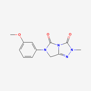 molecular formula C12H12N4O3 B4499084 6-(3-methoxyphenyl)-2-methyl-6,7-dihydro-3H-imidazo[5,1-c][1,2,4]triazole-3,5(2H)-dione 