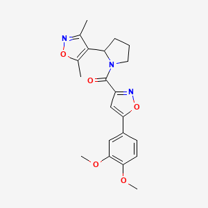 4-{1-[5-(3,4-Dimethoxyphenyl)-1,2-oxazole-3-carbonyl]pyrrolidin-2-YL}-3,5-dimethyl-1,2-oxazole