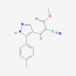 methyl 2-cyano-3-[3-(4-methylphenyl)-1H-pyrazol-4-yl]acrylate
