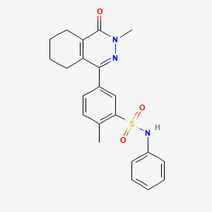 2-methyl-5-(3-methyl-4-oxo-3,4,5,6,7,8-hexahydrophthalazin-1-yl)-N-phenylbenzenesulfonamide