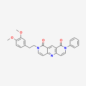 2-[2-(3,4-dimethoxyphenyl)ethyl]-8-phenylpyrido[4,3-b]-1,6-naphthyridine-1,9(2H,8H)-dione