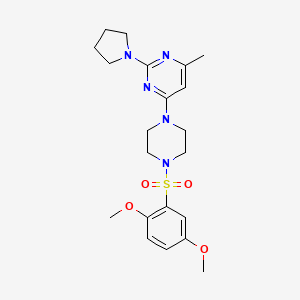 4-{4-[(2,5-dimethoxyphenyl)sulfonyl]-1-piperazinyl}-6-methyl-2-(1-pyrrolidinyl)pyrimidine