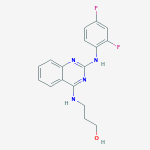 3-({2-[(2,4-difluorophenyl)amino]-4-quinazolinyl}amino)-1-propanol