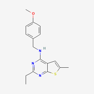 2-ethyl-N-(4-methoxybenzyl)-6-methylthieno[2,3-d]pyrimidin-4-amine