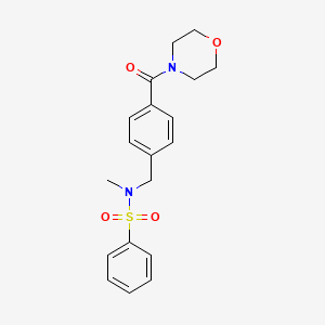 molecular formula C19H22N2O4S B4499173 N-methyl-N-[4-(4-morpholinylcarbonyl)benzyl]benzenesulfonamide 