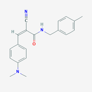 2-cyano-3-[4-(dimethylamino)phenyl]-N-(4-methylbenzyl)acrylamide