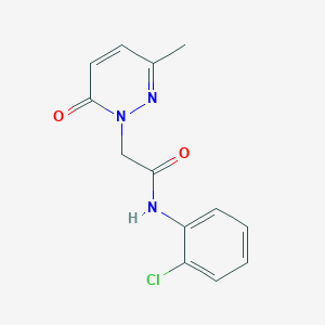 molecular formula C13H12ClN3O2 B4499206 N-(2-chlorophenyl)-2-(3-methyl-6-oxopyridazin-1(6H)-yl)acetamide 