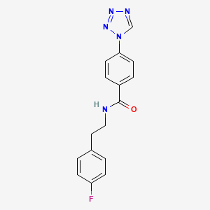 molecular formula C16H14FN5O B4499214 N-[2-(4-fluorophenyl)ethyl]-4-(1H-tetrazol-1-yl)benzamide 