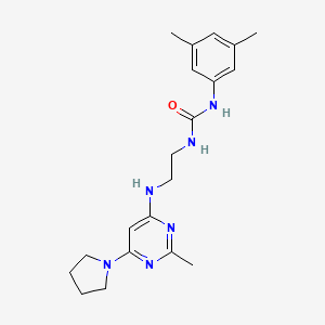 N-(3,5-dimethylphenyl)-N'-(2-{[2-methyl-6-(1-pyrrolidinyl)-4-pyrimidinyl]amino}ethyl)urea