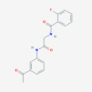 N-{2-[(3-acetylphenyl)amino]-2-oxoethyl}-2-fluorobenzamide