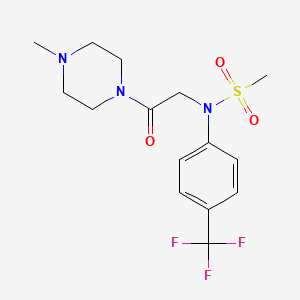 N-[2-(4-methyl-1-piperazinyl)-2-oxoethyl]-N-[4-(trifluoromethyl)phenyl]methanesulfonamide