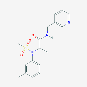 molecular formula C17H21N3O3S B4499245 N~2~-(3-methylphenyl)-N~2~-(methylsulfonyl)-N~1~-(3-pyridinylmethyl)alaninamide 