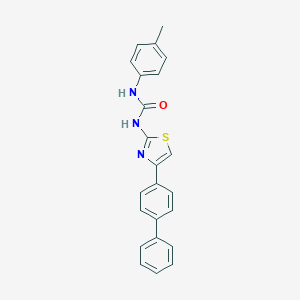 molecular formula C23H19N3OS B449925 1-(4-([1,1'-Biphenyl]-4-yl)thiazol-2-yl)-3-(p-tolyl)urea 