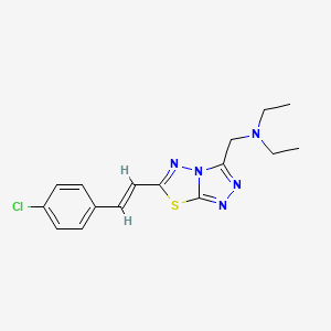 molecular formula C16H18ClN5S B4499251 N-({6-[2-(4-chlorophenyl)vinyl][1,2,4]triazolo[3,4-b][1,3,4]thiadiazol-3-yl}methyl)-N,N-diethylamine 