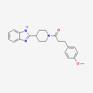 molecular formula C22H25N3O2 B4499259 2-{1-[3-(4-methoxyphenyl)propanoyl]piperidin-4-yl}-1H-benzimidazole 