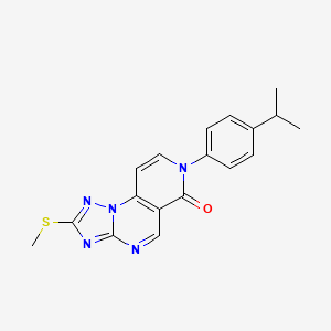 molecular formula C18H17N5OS B4499272 7-(4-isopropylphenyl)-2-(methylthio)pyrido[3,4-e][1,2,4]triazolo[1,5-a]pyrimidin-6(7H)-one 