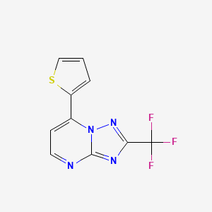 molecular formula C10H5F3N4S B4499280 7-(2-thienyl)-2-(trifluoromethyl)[1,2,4]triazolo[1,5-a]pyrimidine 