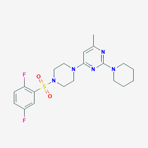 4-[4-(2,5-Difluorobenzenesulfonyl)piperazin-1-YL]-6-methyl-2-(piperidin-1-YL)pyrimidine