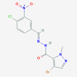 4-bromo-N'-{4-chloro-3-nitrobenzylidene}-1-methyl-1H-pyrazole-5-carbohydrazide