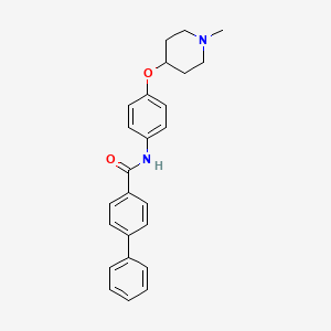 N-{4-[(1-methyl-4-piperidinyl)oxy]phenyl}-4-biphenylcarboxamide