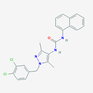 molecular formula C23H20Cl2N4O B449931 1-[1-(3,4-dichlorobenzyl)-3,5-dimethyl-1H-pyrazol-4-yl]-3-naphthalen-1-ylurea 