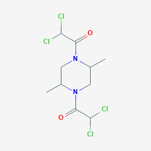 molecular formula C10H14Cl4N2O2 B449932 Piperazine, 1,4-bis(dichloroacetyl)-2,5-dimethyl- CAS No. 78060-65-8