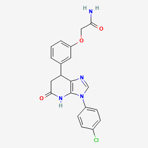 2-{3-[3-(4-chlorophenyl)-5-oxo-4,5,6,7-tetrahydro-3H-imidazo[4,5-b]pyridin-7-yl]phenoxy}acetamide