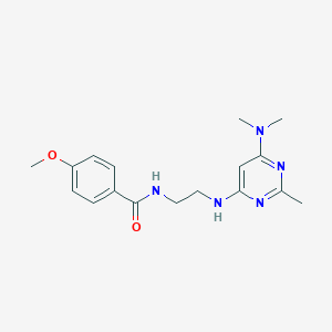 N-(2-{[6-(dimethylamino)-2-methyl-4-pyrimidinyl]amino}ethyl)-4-methoxybenzamide