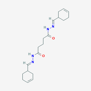 molecular formula C19H28N4O2 B449937 N'~1~,N'~5~-bis(3-cyclohexen-1-ylmethylene)pentanedihydrazide 