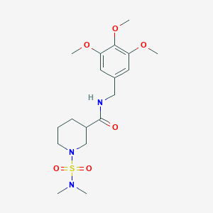 1-(dimethylsulfamoyl)-N-[(3,4,5-trimethoxyphenyl)methyl]piperidine-3-carboxamide