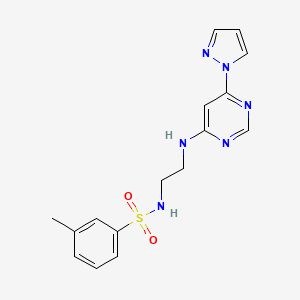 3-methyl-N-(2-{[6-(1H-pyrazol-1-yl)-4-pyrimidinyl]amino}ethyl)benzenesulfonamide