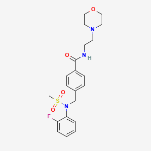 4-{[N-(2-FLUOROPHENYL)METHANESULFONAMIDO]METHYL}-N-[2-(MORPHOLIN-4-YL)ETHYL]BENZAMIDE