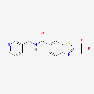 N-(pyridin-3-ylmethyl)-2-(trifluoromethyl)-1,3-benzothiazole-6-carboxamide