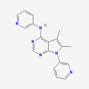 N-[5,6-DIMETHYL-7-(3-PYRIDYL)-7H-PYRROLO[2,3-D]PYRIMIDIN-4-YL]-N-(3-PYRIDYL)AMINE