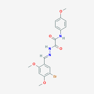 molecular formula C18H18BrN3O5 B449943 2-[2-(5-bromo-2,4-dimethoxybenzylidene)hydrazino]-N-(4-methoxyphenyl)-2-oxoacetamide 