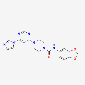 N-1,3-benzodioxol-5-yl-4-[6-(1H-imidazol-1-yl)-2-methyl-4-pyrimidinyl]-1-piperazinecarboxamide