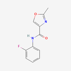 molecular formula C11H9FN2O2 B4499458 N-(2-fluorophenyl)-2-methyl-1,3-oxazole-4-carboxamide 