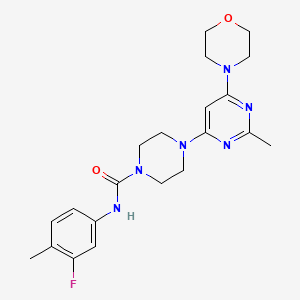 N-(3-FLUORO-4-METHYLPHENYL)-4-[2-METHYL-6-(MORPHOLIN-4-YL)PYRIMIDIN-4-YL]PIPERAZINE-1-CARBOXAMIDE