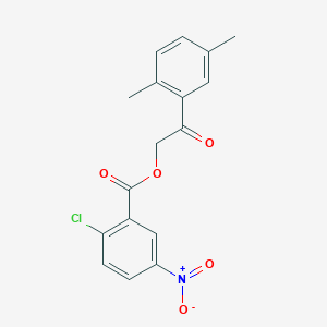 molecular formula C17H14ClNO5 B449947 2-(2,5-Dimethylphenyl)-2-oxoethyl 2-chloro-5-nitrobenzoate 