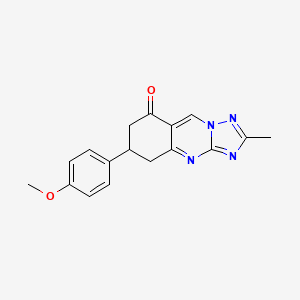 molecular formula C17H16N4O2 B4499476 6-(4-methoxyphenyl)-2-methyl-6,7-dihydro[1,2,4]triazolo[5,1-b]quinazolin-8(5H)-one 