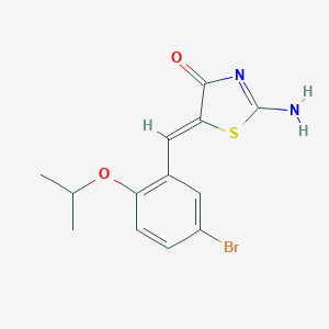 molecular formula C13H13BrN2O2S B449948 5-(5-Bromo-2-isopropoxybenzylidene)-2-imino-1,3-thiazolidin-4-one 
