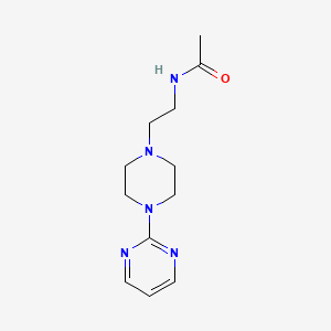 molecular formula C12H19N5O B4499499 N-{2-[4-(2-pyrimidinyl)-1-piperazinyl]ethyl}acetamide 